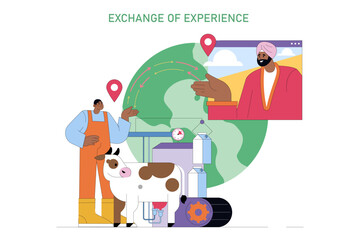 National Agriculture Day. Flat Vector Illustration