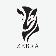Cute zebra logo design