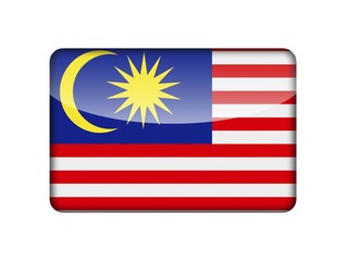 The Malaysia flag in the form of a glossy icon