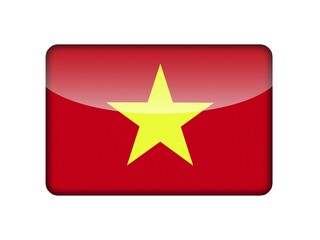 The Vietnamese flag in the form of a glossy icon