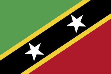 Flag Saint Kitts  Nevis