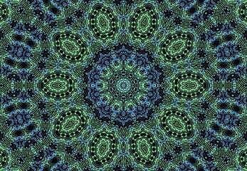 Black background with abstract color pattern