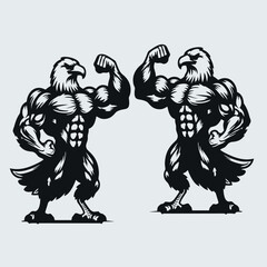 design logo icon character illustration vector  eagle