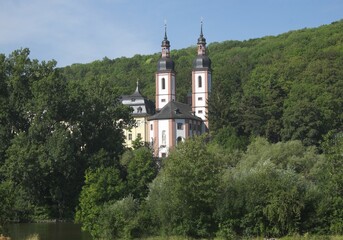 Fototapeta premium Oberzell monastery, Zell, Lower Franconia, Bavaria, Germany, Europe