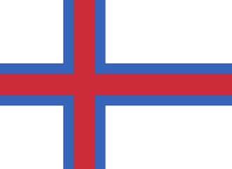 Obraz premium Flag of Faroe Islands, Vector illustration