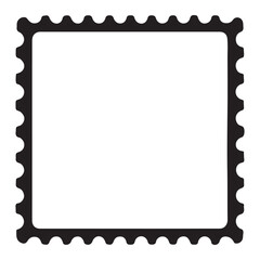 Square Blank Postage Stamp Vector Design