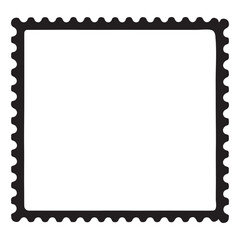Blank Postage Stamp Silhouette Vector Illustration for Your Designs