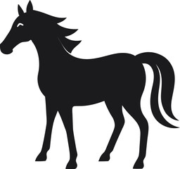 horse silhouette vector design