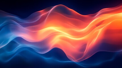 Obraz premium Dynamic flow of color waves abstract art digital background vibrant environment artistic viewpoint