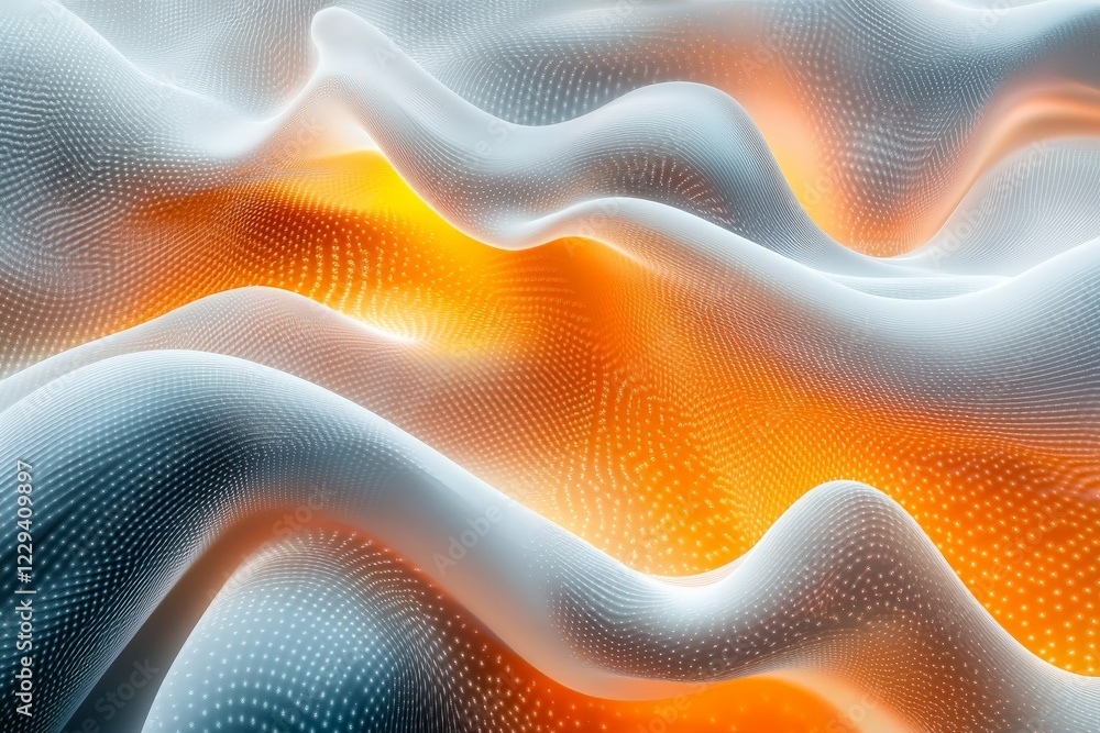 Aufkleber Digital waves of color intertwine to create a mesmerizing abstract background rich in texture and flow