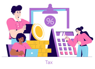 Banking Sector. Flat Vector Illustration