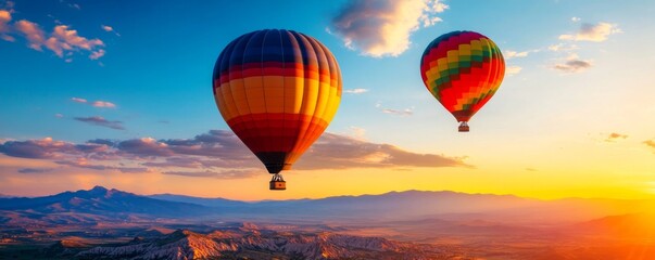 Obraz premium Captivating Hot Air Balloons at Sunrise