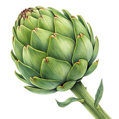 Obraz premium fresh artichoke isolated on transparent background PNG image