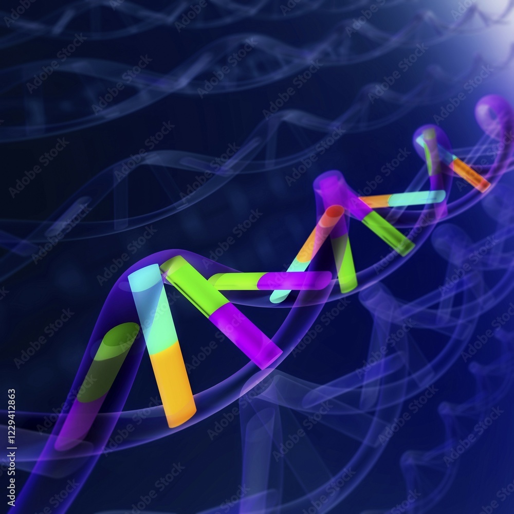 Poster dna sequence abstract background
