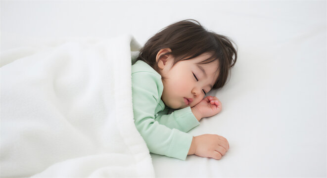 お昼寝する赤ちゃん