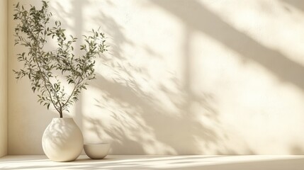 Minimalist indoor plant arrangement modern living room photography bright light aesthetic appeal