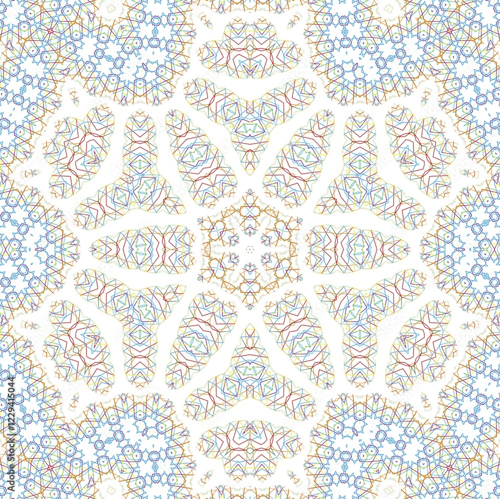 Poster white background with abstract color pattern