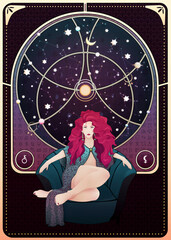 She knows the future and the past illustration