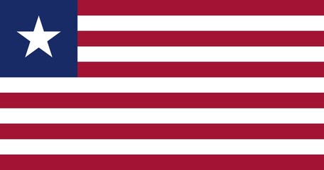 Flag of Liberia, vector illustration