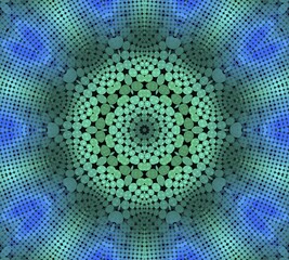 Abstract background with radial dotted pattern