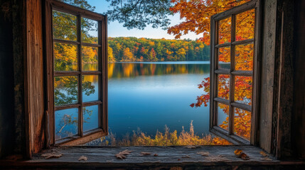 Scenic lake windows scenery nature landscape green tree view window scenic decor house design interior ideas wallpaper backdrop