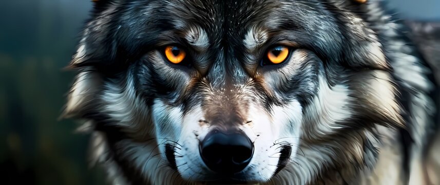 A stunning close up of a wolfs eye reflecting the beauty of its natural surroundings