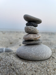 Concept of the harmony, patience, and the delicate art of equilibrium. The balance of nature in a quiet moment. 