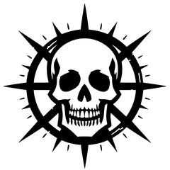 Anarchy skull silhouette