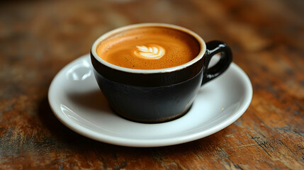 Coffee, Latte Art, Cafe, Wooden Table, Cozy, Morning Beverage, Relaxation, Drink