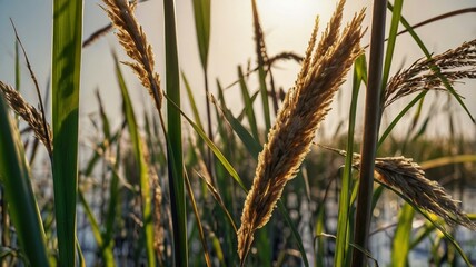 Fototapeta premium Swaying River Reeds with Hidden Wildlife #22