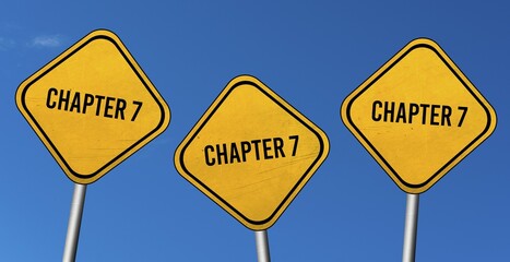 Chapter 7, yellow signs with blue sky