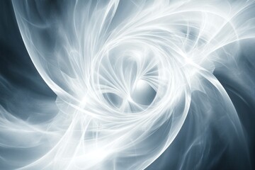 Abstract white swirls on a dark background, creating a sense of motion and depth Perfect for modern design projects, digital art, and backgrounds