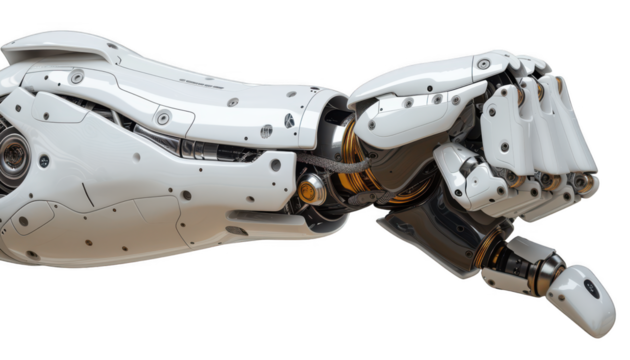 robot hand giving thumbs up isolated on transparent background - Powered by Adobe
