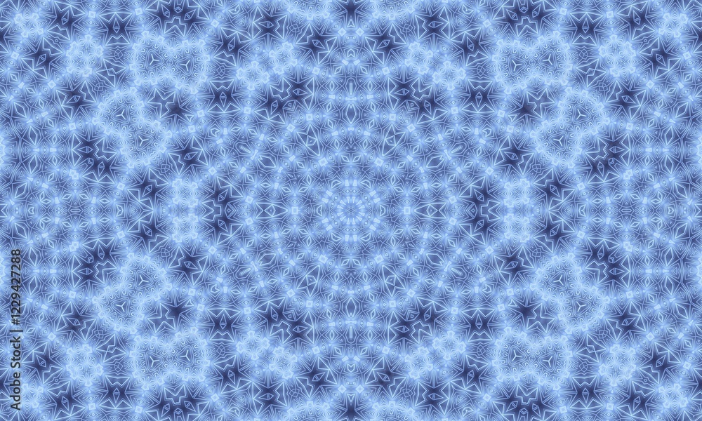 Poster gradient blue background with abstract pattern