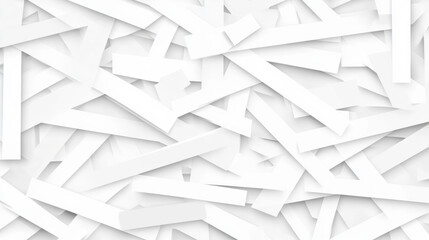 Abstract white overlapping paper strips background