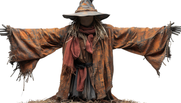 scarecrow isolated on transparent background