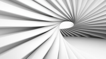 Abstract white spiral pattern with dynamic lines