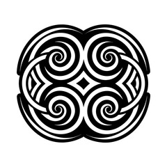 Double spiral icon in filled style