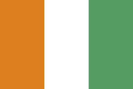 Flag of Cote dIvoire, Vector illustration