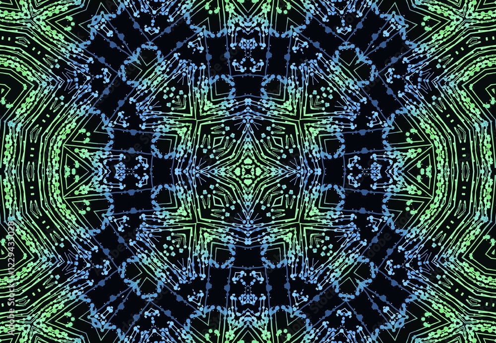 Aufkleber black background with abstract color pattern