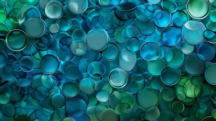 Abstract teal circles background; design element for websites, presentations