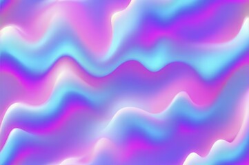 Vibrant abstract wave-like pattern with neon gradient colors in pink, purple, and blue, AI generated