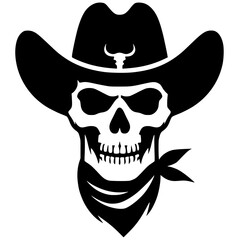 Cowboy skull silhouette