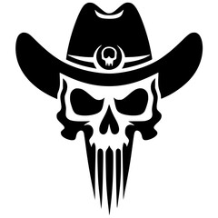 Cowboy skull silhouette