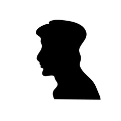 male head from side silhouette

