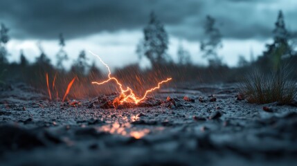 a thunderstrom white dramatic light