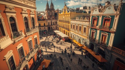Fototapeta premium Plaza de Espana in Seville, Andalusia, Spain