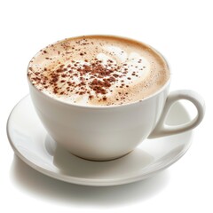Obraz premium A cup of coffee latte in white background