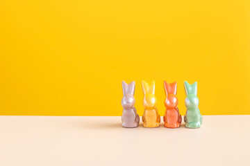 Festive Easter Rabbits in a Row