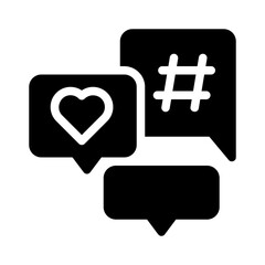 Obraz premium online community glyph icon